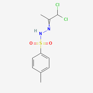 N'-[1,1-dichloropropan-2-ylidene]-4-methylbenzene-1-sulfonohydrazide