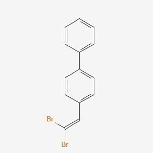 molecular formula C14H10Br2 B8639271 4-(2,2-Dibromoethenyl)-1,1'-biphenyl CAS No. 150844-00-1