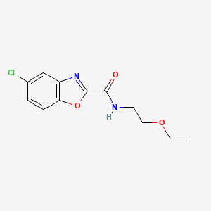 molecular formula C12H13ClN2O3 B8639311 5-Chloro-N-(2-ethoxyethyl)-1,3-benzoxazole-2-carboxamide CAS No. 95114-60-6