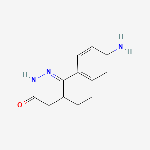 (+-)-8-Amino-4,4a,5,6-tetrahydrobenzo(h)cinnolin-3(2H)-one