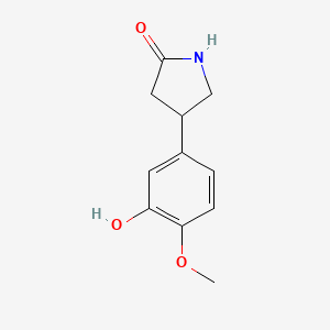 molecular formula C11H13NO3 B8639386 4-(3-Hydroxy-4-methoxyphenyl)-2-pyrrolidone 