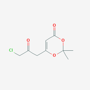 B8639404 6-(3-Chloro-2-oxopropyl)-2,2-dimethyl-2H,4H-1,3-dioxin-4-one CAS No. 134126-30-0