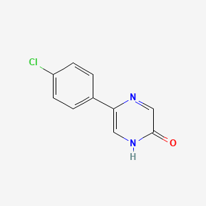 molecular formula C10H7ClN2O B8639430 5-(4-Chlorophenyl)pyrazin-2-ol 