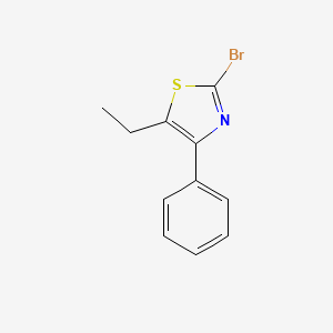 molecular formula C11H10BrNS B8639432 2-Bromo-5-ethyl-4-phenyl-1,3-thiazole 