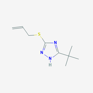 molecular formula C9H15N3S B8639438 t-Butyl-3-allylthio-1,2,4-triazole 