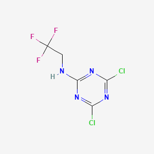 molecular formula C5H3Cl2F3N4 B8639446 2,4-Dichloro-6-(2,2,2-trifluoroethylamino)-s-triazine 