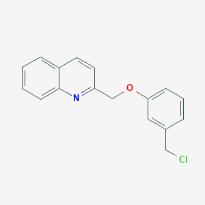 molecular formula C17H14ClNO B8639447 2-(3-Chloromethylphenoxy)methylquinoline CAS No. 123226-29-9