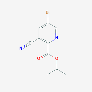 molecular formula C10H9BrN2O2 B8639488 5-Bromo-3-cyano-pyridine-2-carboxylic acid isopropyl ester 