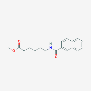 molecular formula C18H21NO3 B8639509 Methyl 6-[(naphthalen-2-yl)formamido]hexanoate 