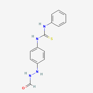 molecular formula C14H14N4OS B8639523 Thiourea, N-[4-(2-formylhydrazino)phenyl]-N'-phenyl- CAS No. 63148-78-7