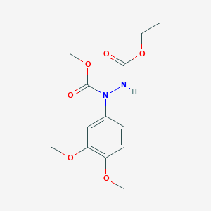 molecular formula C14H20N2O6 B8639537 Diethyl 1-(3,4-dimethoxyphenyl)hydrazine-1,2-dicarboxylate CAS No. 115171-05-6