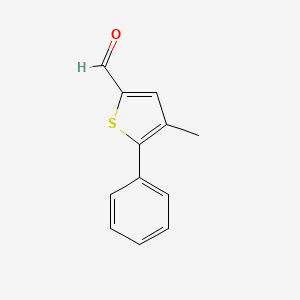 molecular formula C12H10OS B8639562 4-Methyl-5-phenylthiophene-2-carbaldehyde CAS No. 57021-48-4