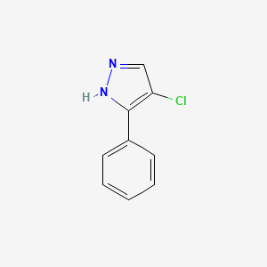 molecular formula C9H7ClN2 B8639608 4-Chloro-3-phenyl-1H-pyrazole 