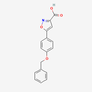 molecular formula C17H13NO4 B8639616 5-(4-Benzyloxyphenyl)isoxazole-3-carboxylic acid 