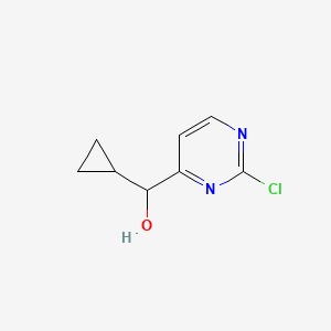 molecular formula C8H9ClN2O B8639671 (2-Chloropyrimidin-4-yl)(cyclopropyl)methanol 