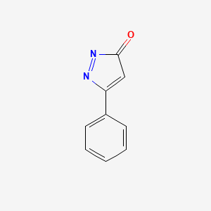 molecular formula C9H6N2O B8639676 5-Phenylpyrazol-3-one 