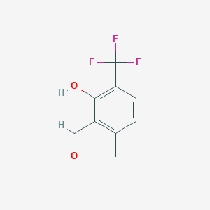 molecular formula C9H7F3O2 B8639697 2-Hydroxy-6-methyl-3-(trifluoromethyl)benzaldehyde 