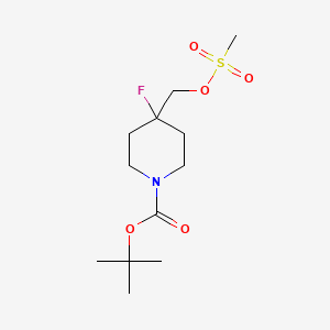 4-Fluoro-4-(methylsulfonyloxymethyl)-1-piperidinecarboxylic acid tert-butyl ester