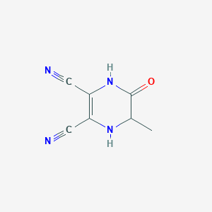 molecular formula C7H6N4O B8639741 5-Methyl-6-oxo-1,4,5,6-tetrahydropyrazine-2,3-dicarbonitrile 