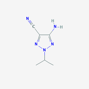 molecular formula C6H9N5 B8639752 5-amino-2-isopropyl-2H-1,2,3-triazole-4-carbonitrile 