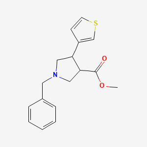 molecular formula C17H19NO2S B8639771 Methyl 1-benzyl-4-(thiophen-3-yl)pyrrolidine-3-carboxylate 