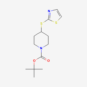 molecular formula C13H20N2O2S2 B8639802 4-(Thiazol-2-ylsulfanyl)-piperidine-1-carboxylic acid tert-butyl ester 