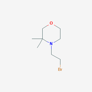 molecular formula C8H16BrNO B8639837 4-(2-Bromo-ethyl)-3,3-dimethyl-morpholine 