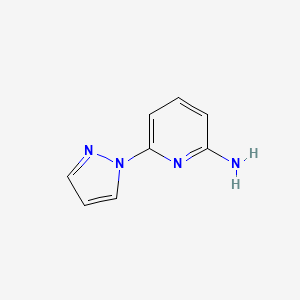 molecular formula C8H8N4 B8639887 2-Amino-6-(1H-pyrazol-1-yl)pyridine 