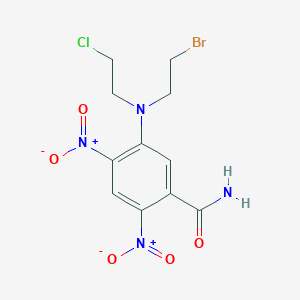 5-[(2-Bromoethyl)(2-chloroethyl)amino]-2,4-dinitrobenzamide
