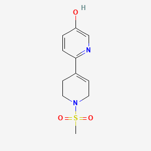 molecular formula C11H14N2O3S B8640118 1'-Methanesulfonyl-1',2',3',6'-tetrahydro-[2,4']bipyridinyl-5-ol 