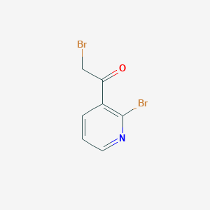 molecular formula C7H5Br2NO B8640167 2-Bromo-1-(2-bromopyridin-3-YL)ethanone 