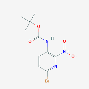 molecular formula C10H12BrN3O4 B8640171 (6-Bromo-2-nitro-pyridin-3-yl)-carbamic acid tert-butyl ester CAS No. 1211333-11-7