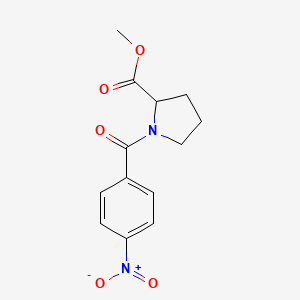 molecular formula C13H14N2O5 B8640190 N-(4-Nitrobenzoyl)-2-carbomethoxypyrrolidine 