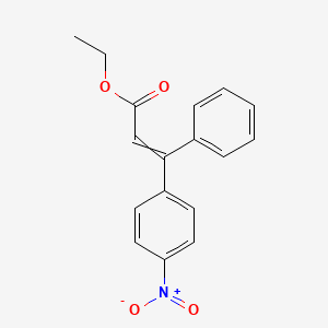 molecular formula C17H15NO4 B8640247 Ethyl 3-(4-nitrophenyl)-3-phenylprop-2-enoate CAS No. 21320-81-0