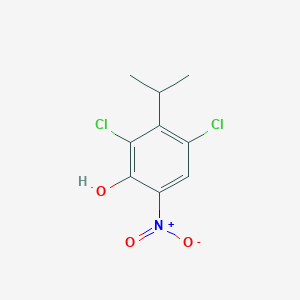 molecular formula C9H9Cl2NO3 B8640266 2,4-Dichloro-6-nitro-3-(propan-2-yl)phenol CAS No. 103145-11-5