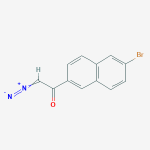 molecular formula C12H7BrN2O B8640348 1-(6-Bromonaphthalen-2-yl)-2-diazoethanone 