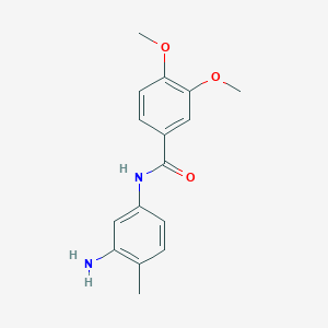 molecular formula C16H18N2O3 B8640356 N-(3-amino-4-methylphenyl)-3,4-dimethoxybenzamide CAS No. 221875-99-6