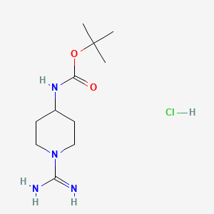 Tert-butyl 1-carbamimidoylpiperidin-4-ylcarbamate hydrochloride