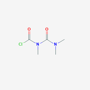 molecular formula C5H9ClN2O2 B8640474 2,4,4-Trimethylallophanyl chloride 
