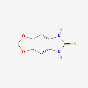 molecular formula C8H6N2O2S B8640479 5H-1,3-dioxolo[4,5-f]benzimidazole-6-thiol 