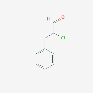 molecular formula C9H9ClO B8640503 2-Chloro-3-phenylpropanal 
