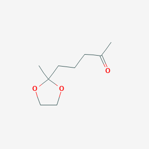 molecular formula C9H16O3 B8640517 5-(2-Methyl-1,3-dioxolan-2-yl)-2-pentanone CAS No. 15580-05-9