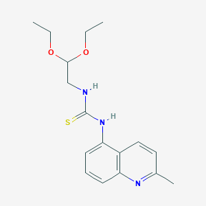 molecular formula C17H23N3O2S B8640600 N-(2,2-diethoxyethyl)-N'-(2-methylquinolin-5-yl)thiourea CAS No. 92358-03-7