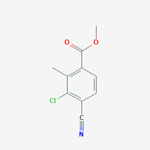 molecular formula C10H8ClNO2 B8640630 Methyl 3-chloro-4-cyano-2-methylbenzoate 