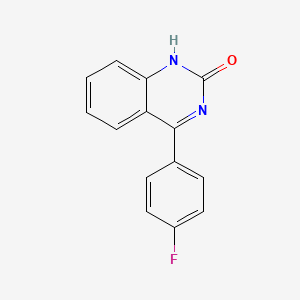molecular formula C14H9FN2O B8640661 4-(4-Fluoro-phenyl)-1H-quinazolin-2-one CAS No. 113241-58-0