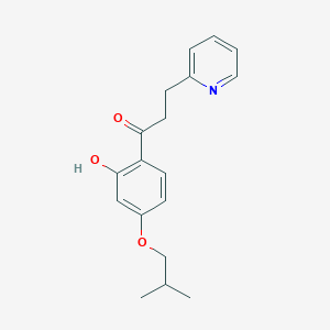 molecular formula C18H21NO3 B8640676 1-(2-Hydroxy-4-isobutoxyphenyl)-3-(pyridin-2-yl)propan-1-one CAS No. 1190230-47-7