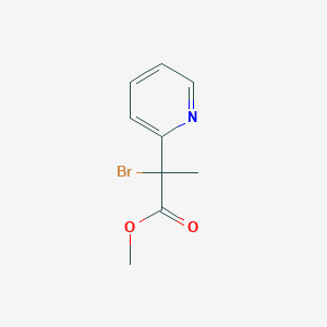 molecular formula C9H10BrNO2 B8640731 Methyl 2-bromo-2-(pyridin-2-yl)propanoate 