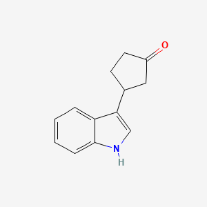 molecular formula C13H13NO B8640781 3-(1H-Indol-3-yl)cyclopentanone 