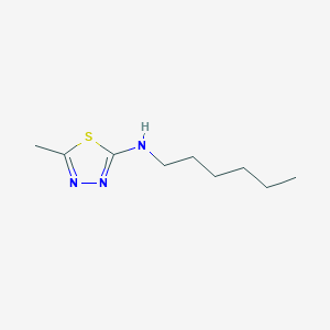 molecular formula C9H17N3S B8640792 N-Hexyl-5-methyl-1,3,4-thiadiazol-2-amine CAS No. 62347-86-8