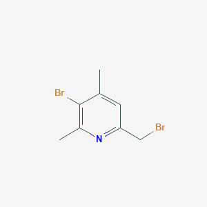 molecular formula C8H9Br2N B8640802 3-Bromo-6-(bromomethyl)-2,4-dimethylpyridine 